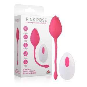 Pink Rose - Vibrador com Linguinha Estimuladora
