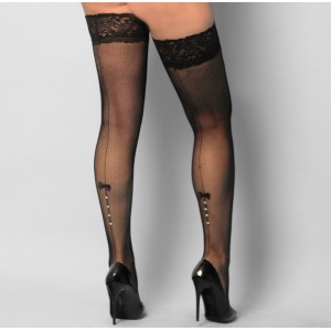 Meia 7/8 Arrastão com Strass