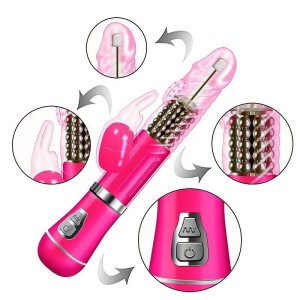 Vibrador Rotativo de Coelho à Pilha