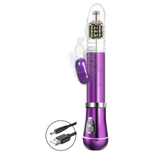 Vibrador Rotativo de Borboleta Cromado Recarregável