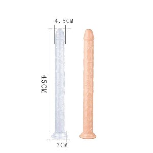 Pênis Realístico em Silicone com Ventosa - 43 x 4,5 cm