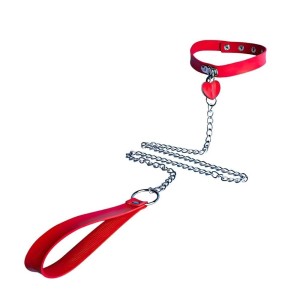 Coleira Íntima com Coração e Corrente Metálica