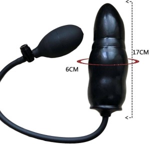 Plug Anal Escalonado Silicone Inflável 15,5X5 cm