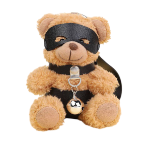 Chaveiro de Ursinho De Pelúcia Sado com Sino