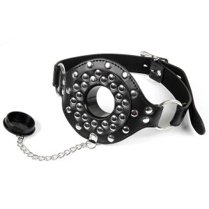 Mordaça de Metal com Couro Sintético
