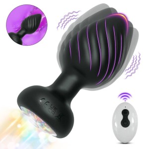 Plug Anal com Luz Led e Controle Remoto