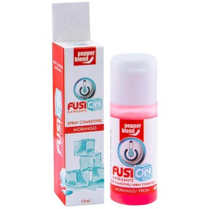FUSION VIBRADOR LÍQUIDO COMESTÍVEL MORANGO 12ml PEPPER BLEND