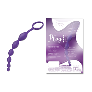 PLUG ANAL ESCALONADO FLEXIVEL DIVERSÃO AO CUBO