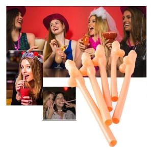 Kit com 9 Canudos Pênis 