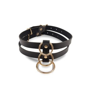 Gargantilha com 3 Argolhas Douradas