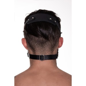 MÁSCARA 100% COURO COM DETALHES EM METAL SD CLOTHING